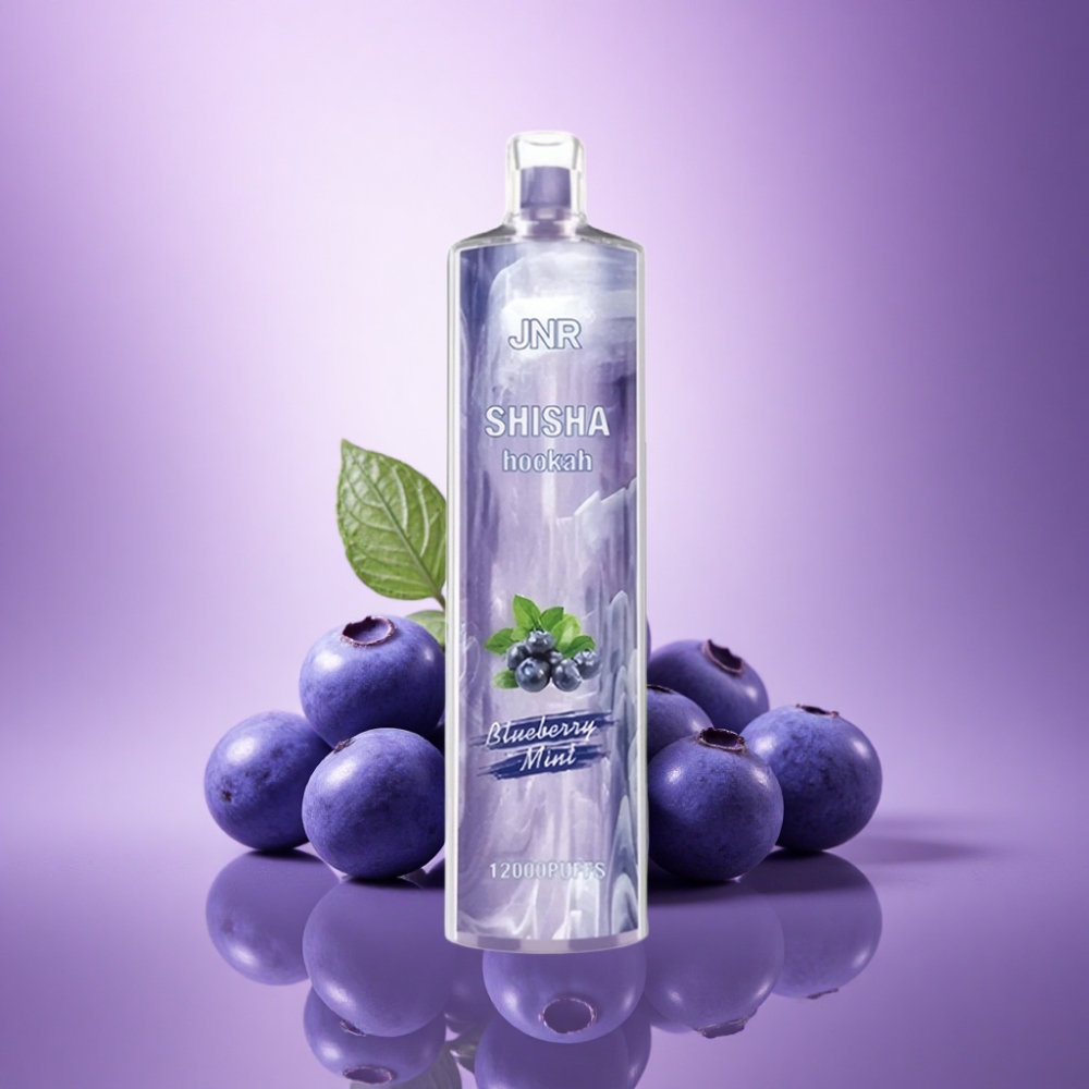 JNR Shisha Hookah 12000 Melleņu Mētra ar 750mAh un 0.6 Ohm