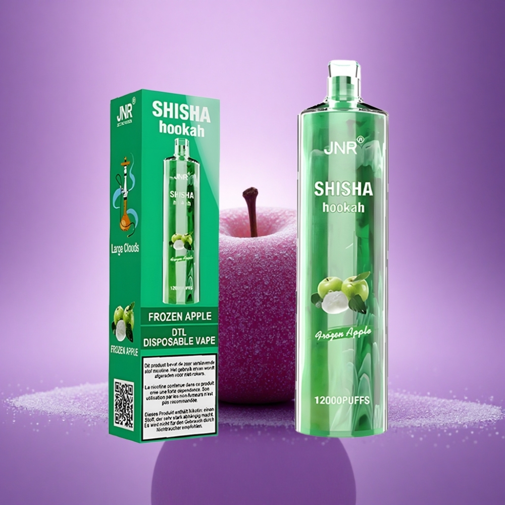 JNR Shisha Hookah 12000 Saldētais Ābols ar 750mAh un 0,6 Ohm sietu spole