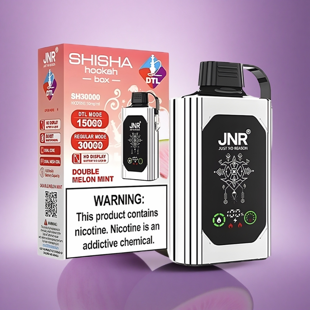JNR Shisha Hookah Box 20500 Dubultā Melona Mētra ar HD Displeju un 1000mAh