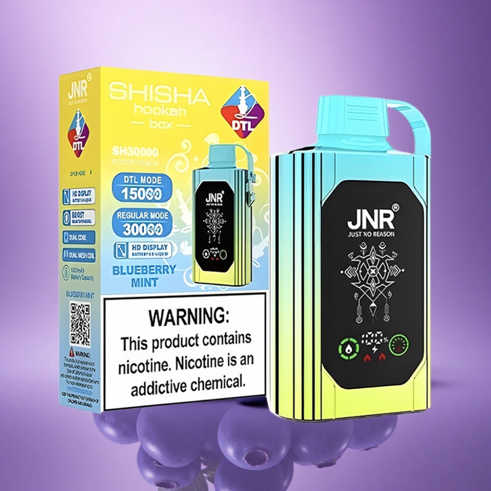 JNR Shisha Hookah Box 20500 Zilā Mētā 1000mAh 5% Nikotīns