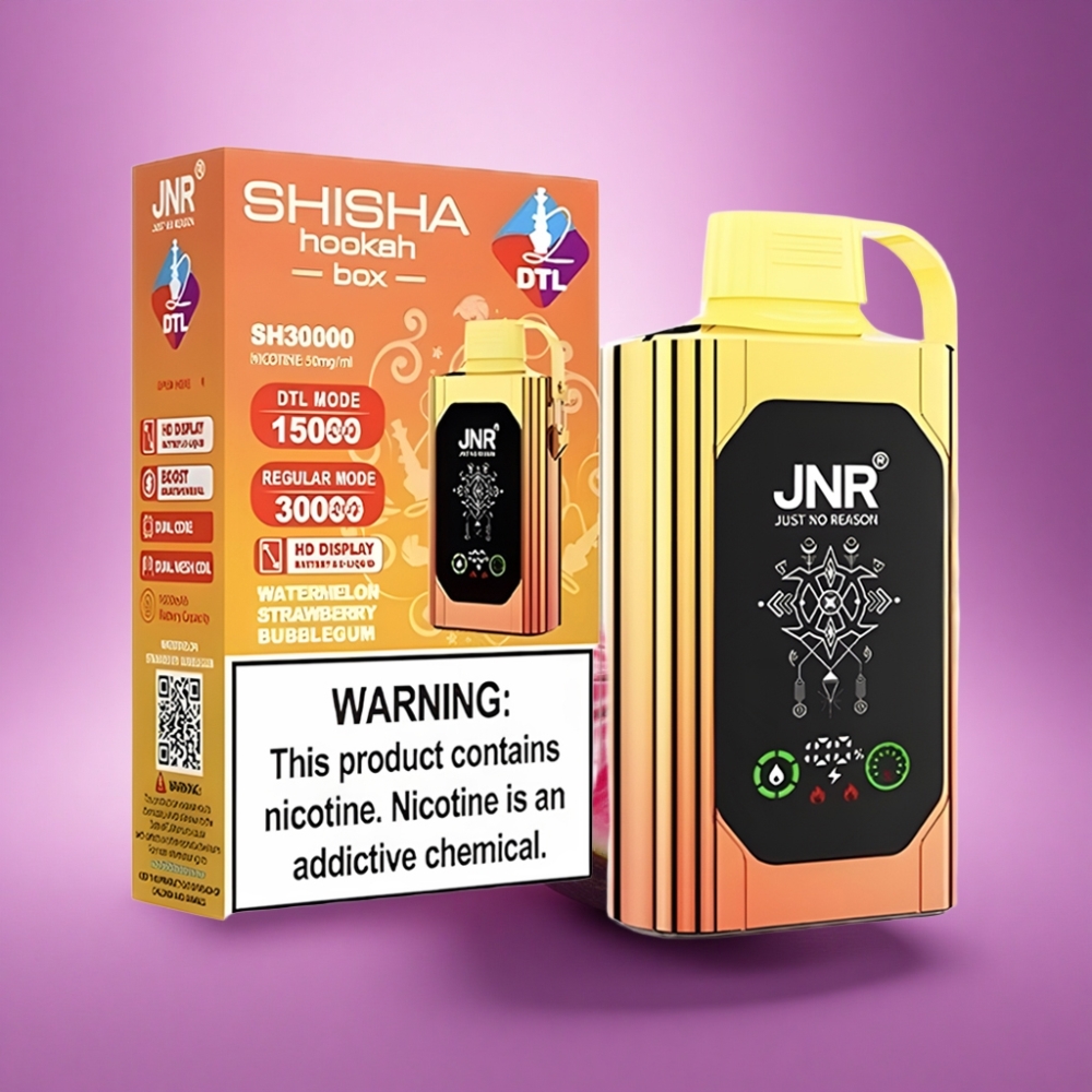 JNR Shisha Hookah Box 20500 Ūdensmelone Zemeņu Burbuļu Gumija ar 1000mAh un 0%,2%,5% nikotīna saturu