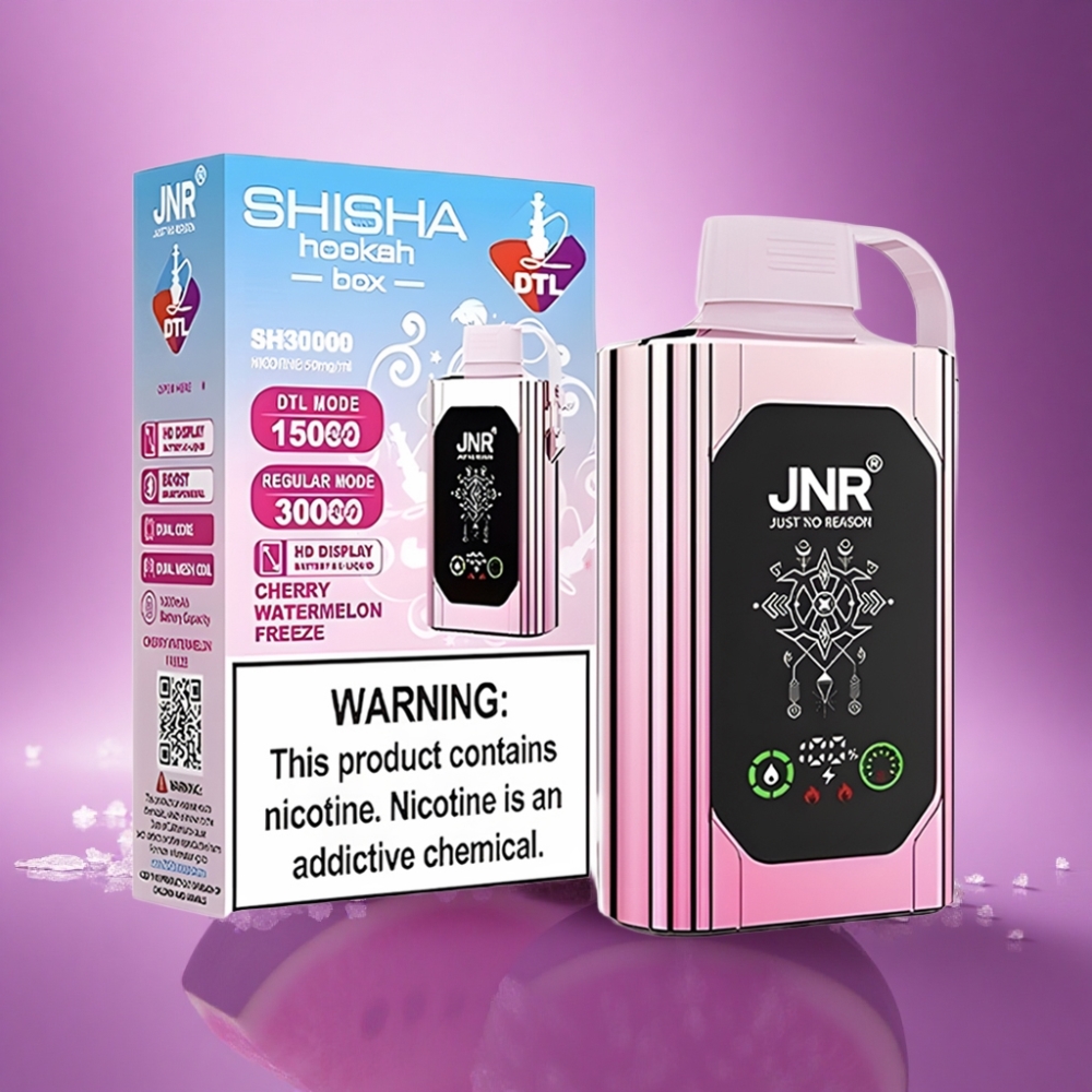 JNR Shisha Hookah Box 20500 Ķiršu Arbūza Ledus ar HD Displeju un 1000mAh