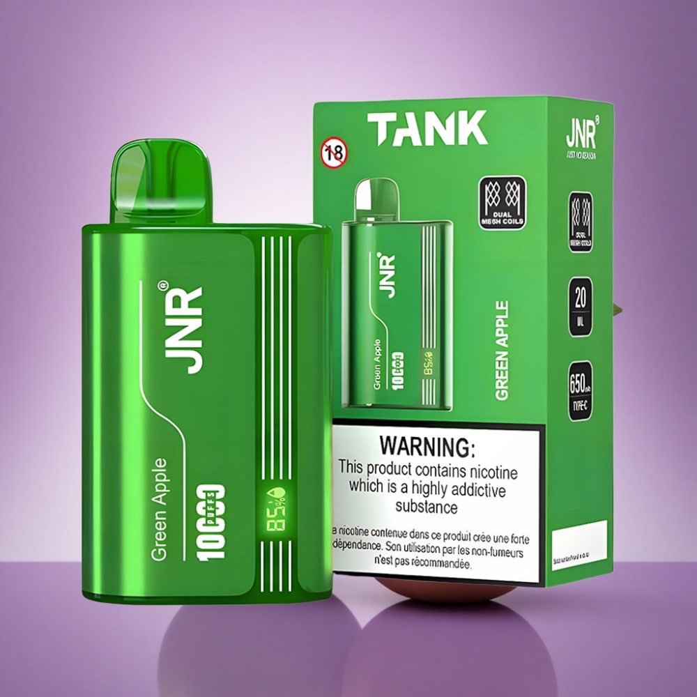 JNR Tank 10000 Zaļā Ābolu Persiku Bumbieris ar 650mAh un Digitālo Displeju