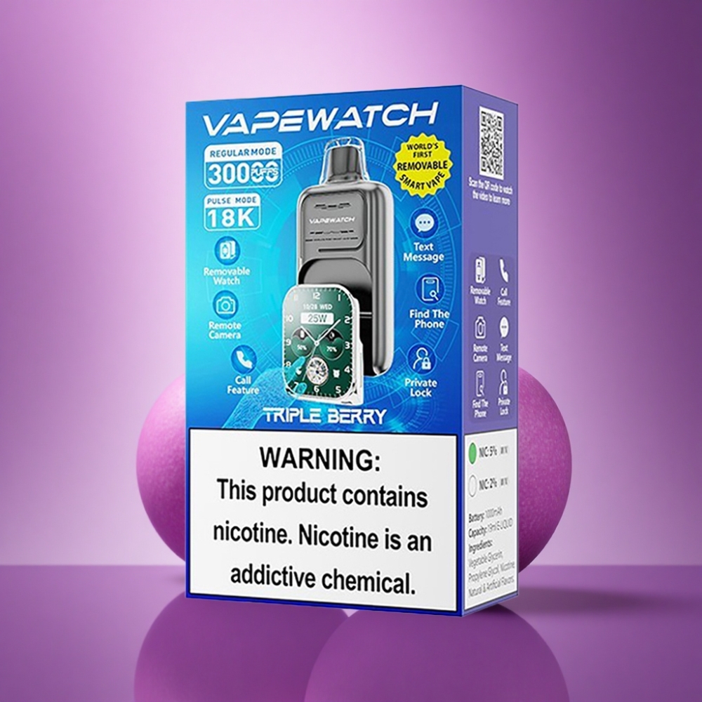 JNR VapeWatch 30000 Trīskāršā Oga ar 1000mAh un 5% nikotīna