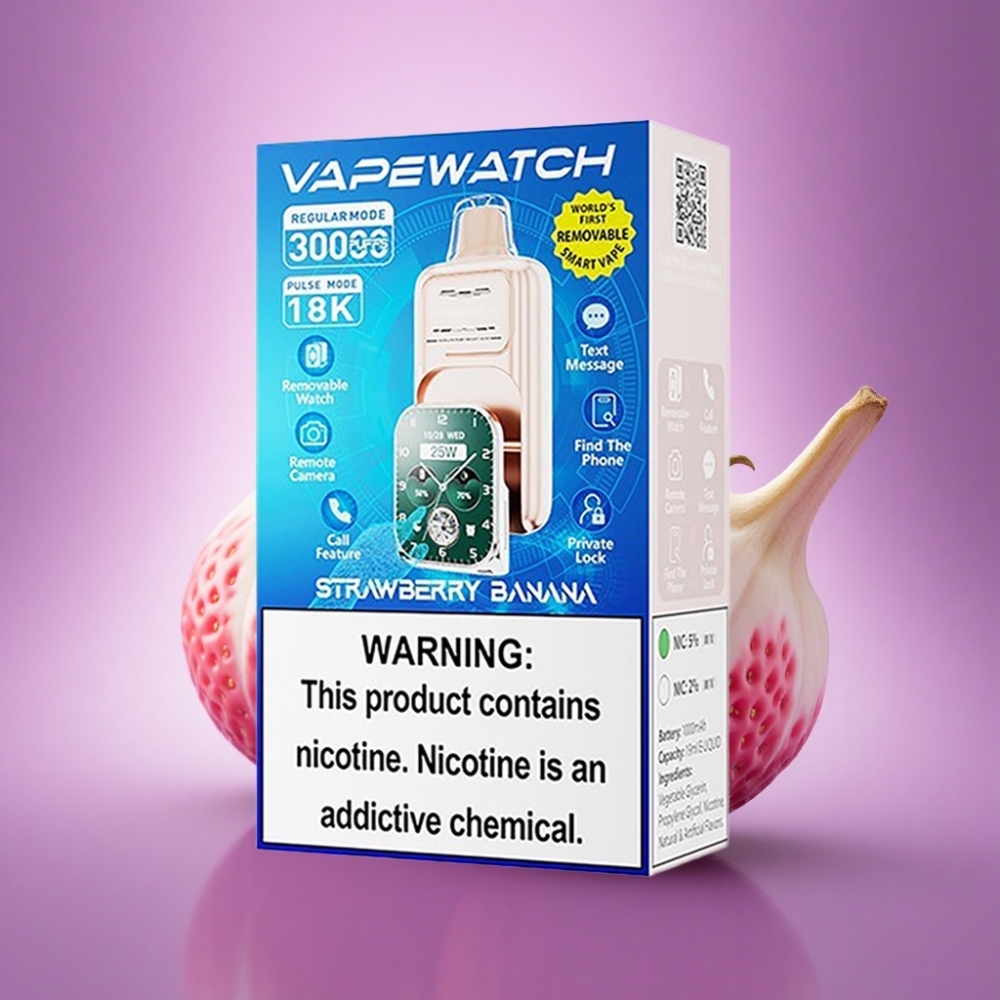 JNR VapeWatch 30000 Zemeņu Banāns 1000mAh 5% Nikotīns