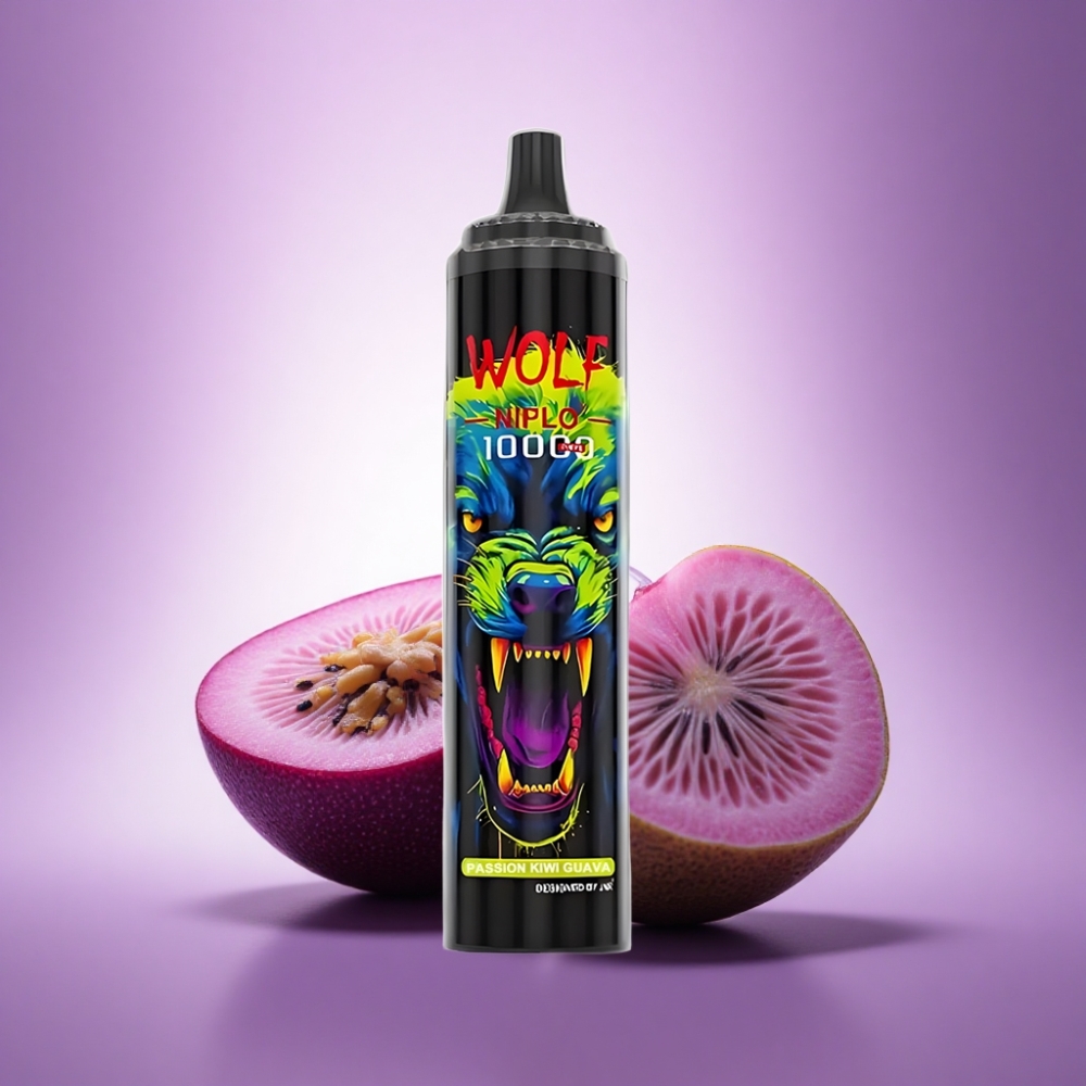 JNR Wolf Niplo 10000 Aizraujošais Kiwi Gvajava 650mAh 1.0 Ohm