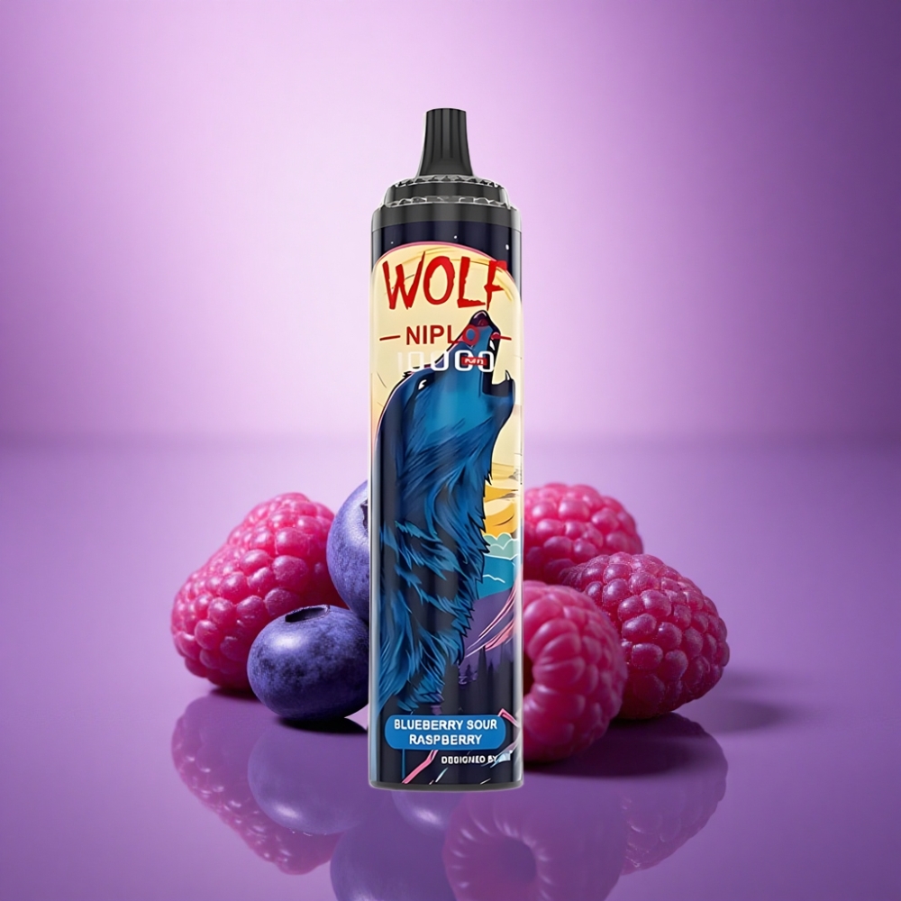 JNR Wolf Niplo 10000 Mellenātrājais Dzērvenes Skābā Aveņu 650mAh 1.0 Ohm