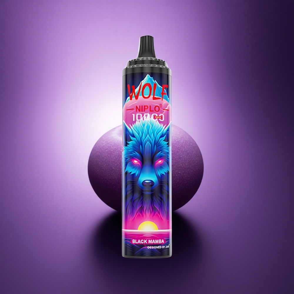 JNR Wolf Niplo 10000 Melnais Mamba 20ml 650mAh Type-C