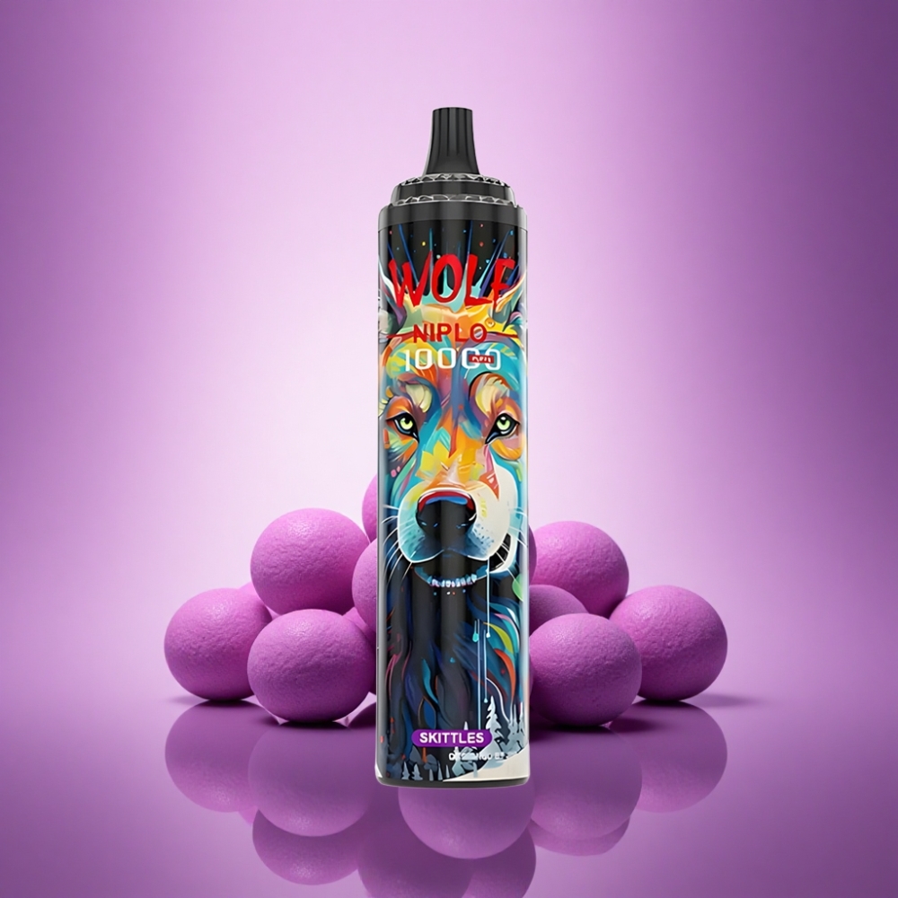 JNR Wolf Niplo 10000 Skittles 20ml 650mAh 1.0 Ohm Mesh