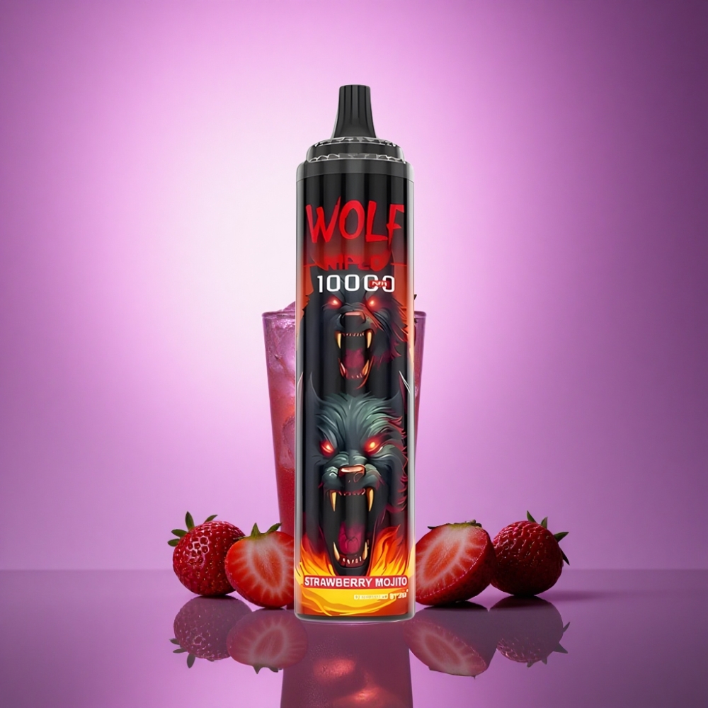 JNR Wolf Niplo 10000 Zemeņu Mojito 1.0 Ohm 650mAh 20ml 5% nikotīns