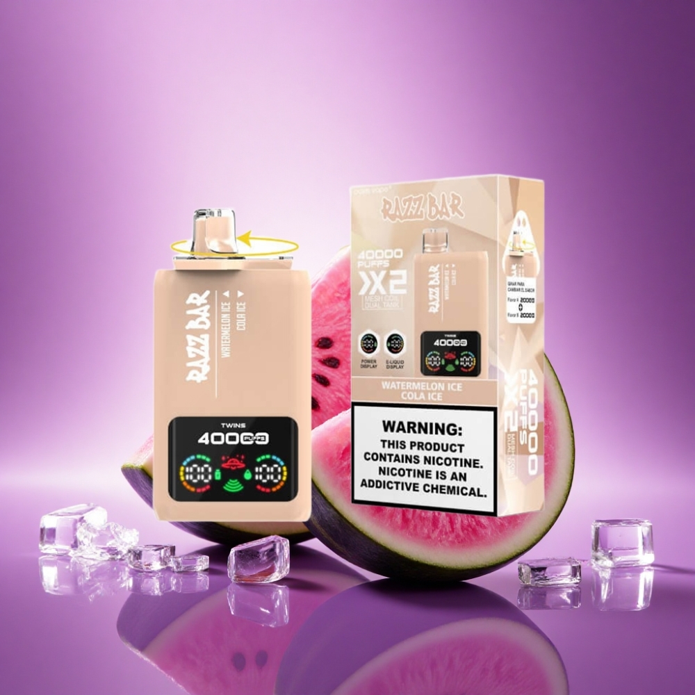 Razz Bar 40000 Puffs Arbūzu Kola Ledus ar 650 mAh un 5% nikotīna saturu