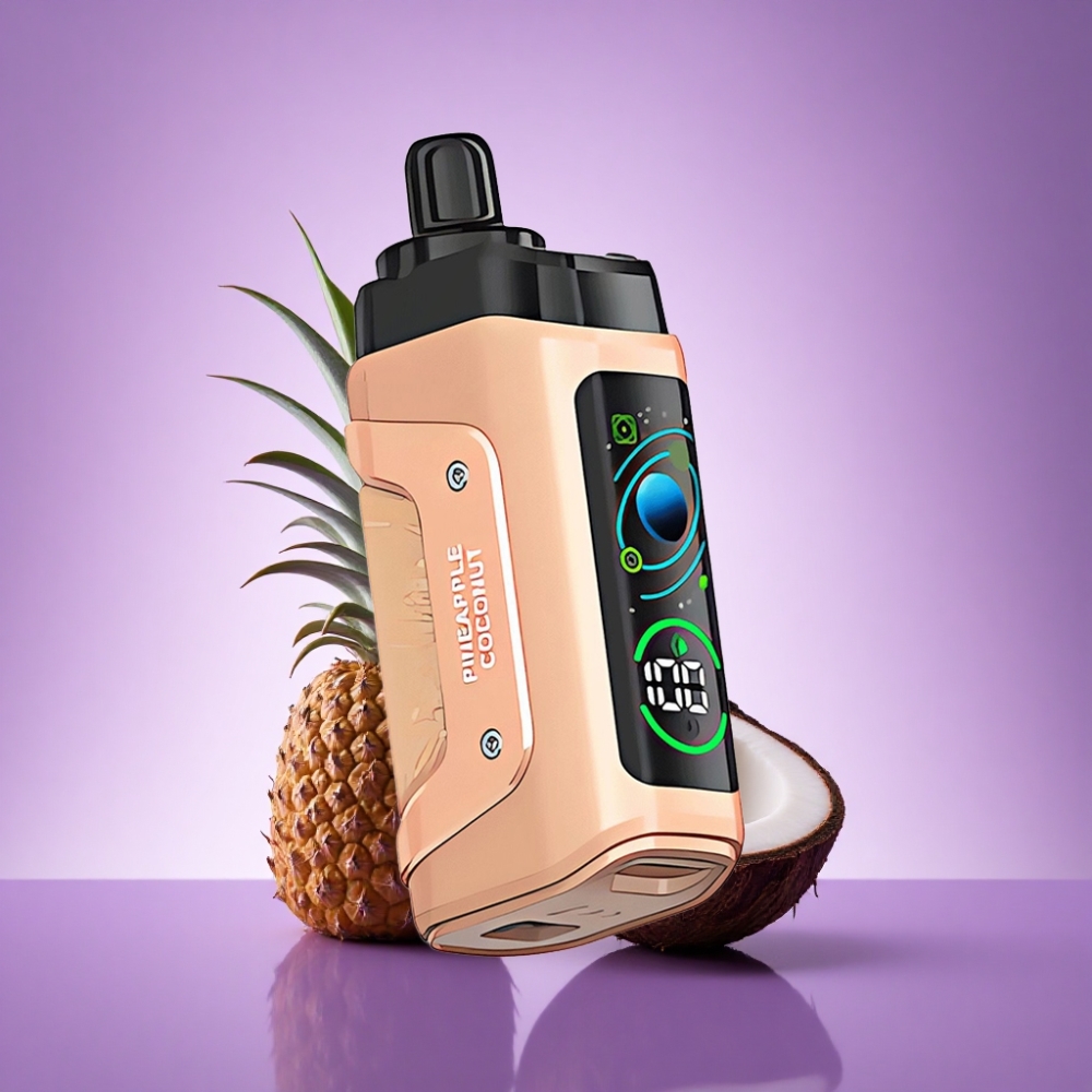 Razz Bar 45000 Puffs Ananāsu Kokosrieksts 1.0 Ohm Nikotīns 20 mg/ml