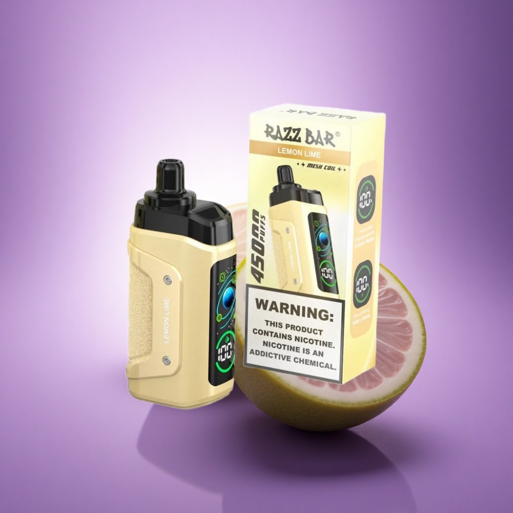 Razz Bar 45000 Puffs Citrons un Laima ar 20 mg/ml nikotīna un 650 mAh bateriju