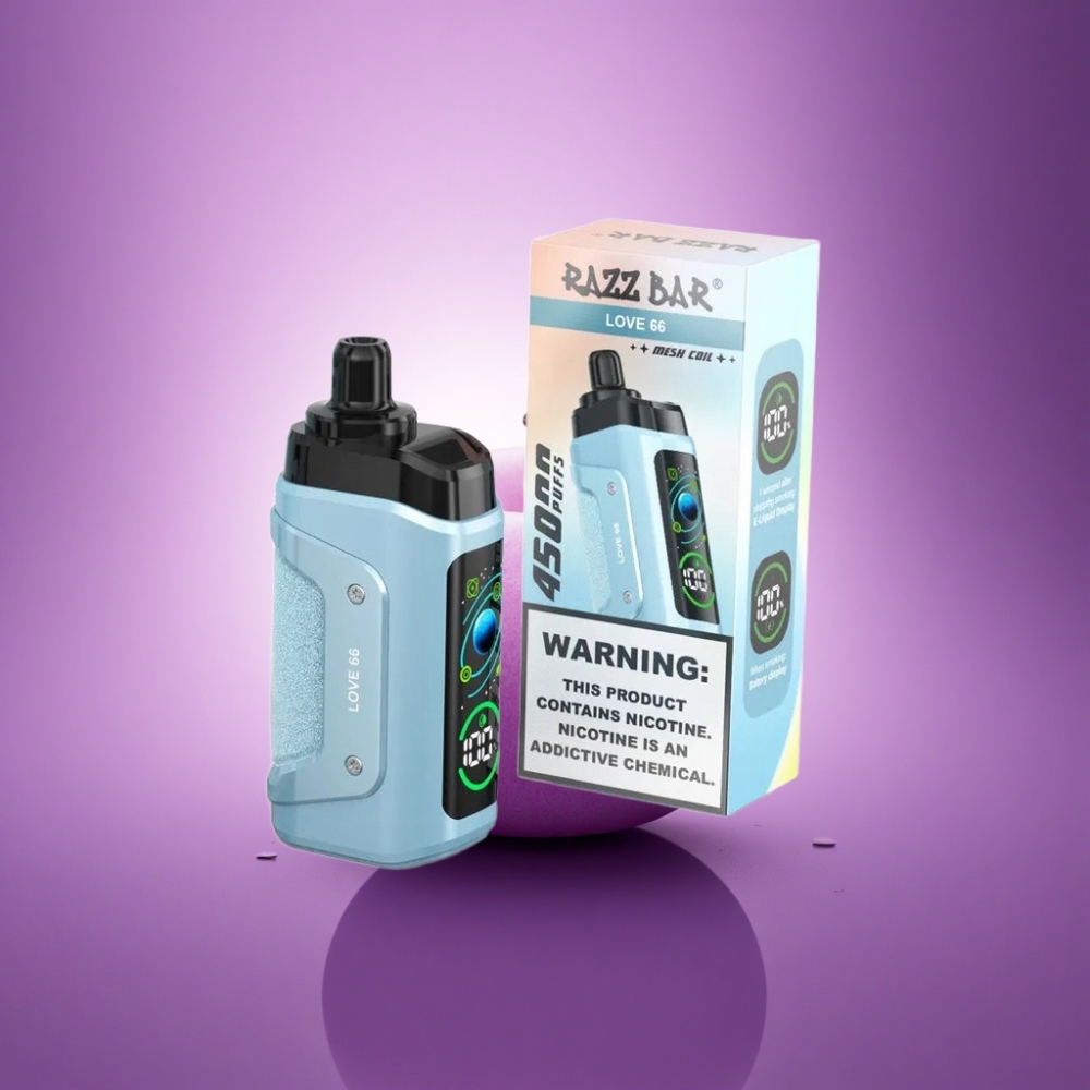 Razz Bar 45000 Puffs Mīlestība 66 20 mg nikotīna 650 mAh