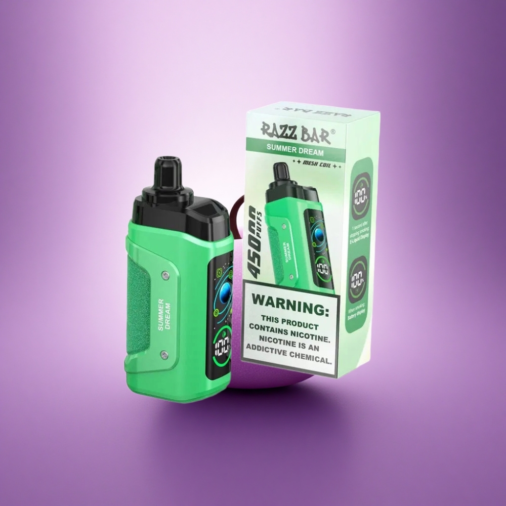 Razz Bar 45000 Puffs Vasaras Sapnis 1.0 Ohm Mesh Coil 650 mAh