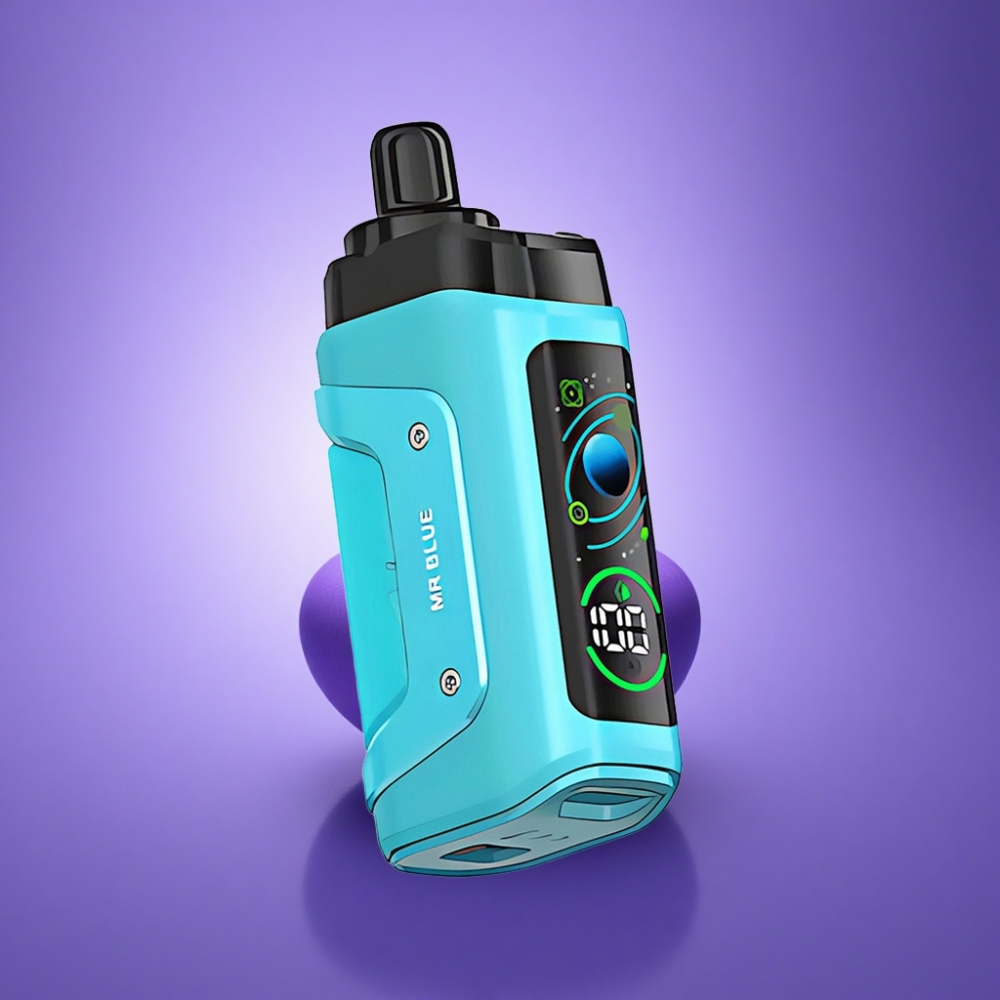 Razz Bar 45000 Puffs Zilais 1.0 Ohm Režģa spole 20 mg/ml nikotīna
