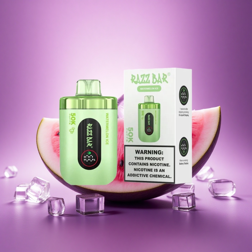 Razz Bar 50K Puffs Arbūzu Ledus 1.0 Ohm 650 mAh