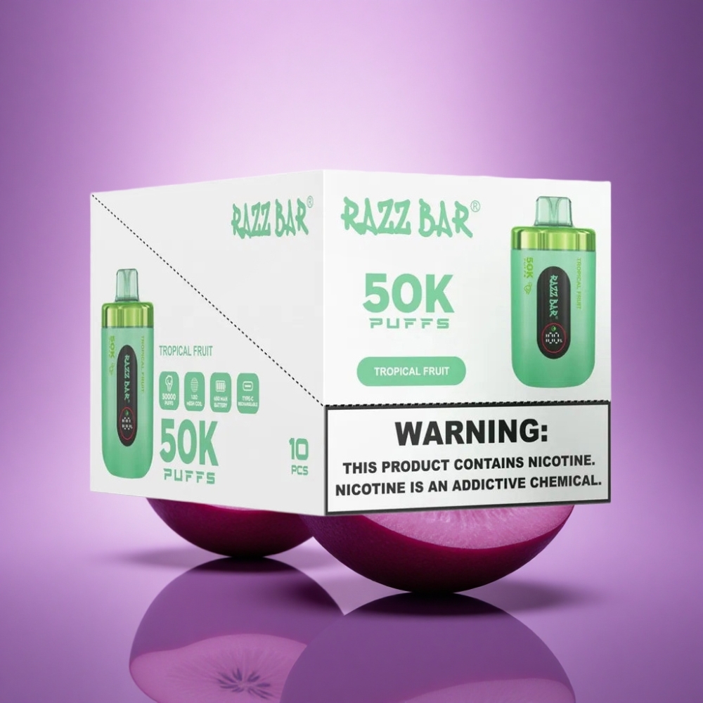 Razz Bar 50K Puffs Tropiskie Augļi 1.0 Ohm 650 mAh