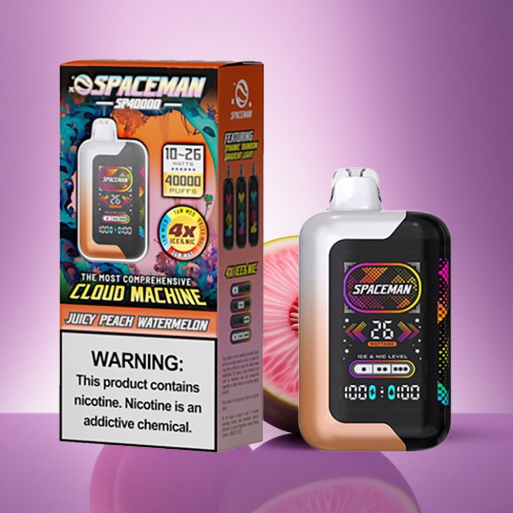 SMOK SPACEMAN SP40000 Puffs Sulīgā Persika Arbūzs 1000mAh 20ml