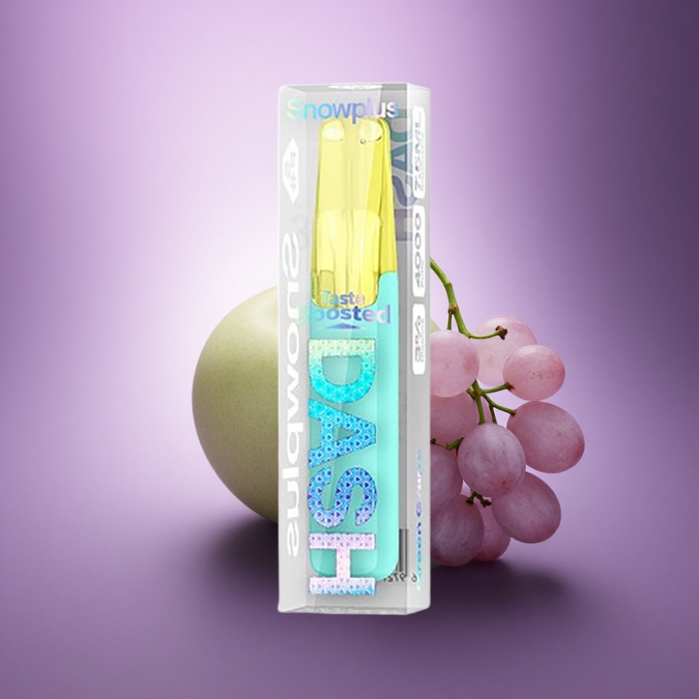 Snowplus Dash 4000 Puffs Zaļā vīnoga 7,5 ml Keramikas 530 mAh