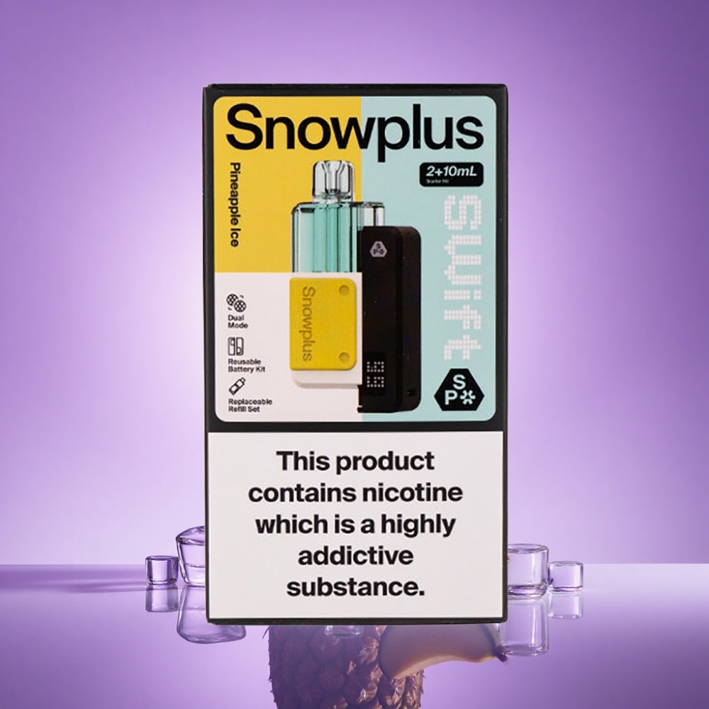 Snowplus Swift 5000 Puffs Ananāsu Ledus 2% nikotīna 1000 mAh