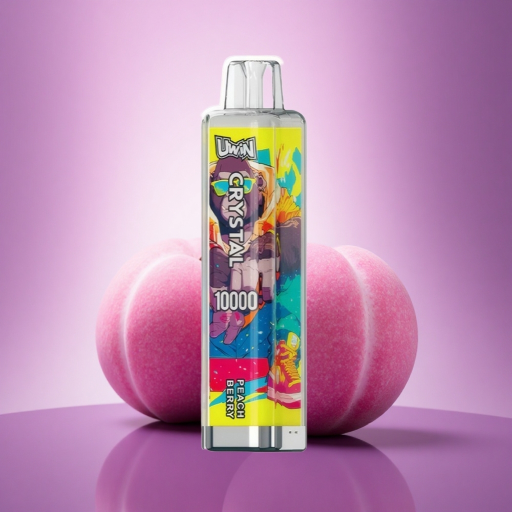 Uwin Crystal 10000 Puffs Persiku Ogu RGB Gaisma 5% nikotīna 650mAh