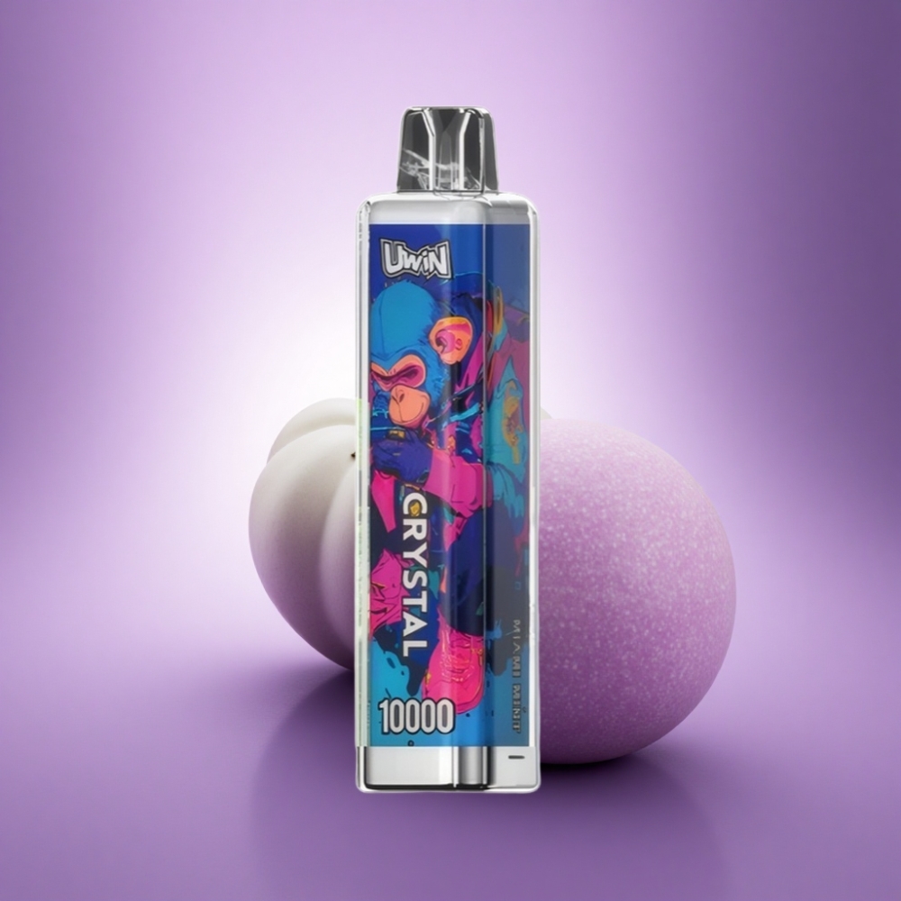 Uwin Crystal 10000 Puffs Rīgas Menta ar RGB gaismu, 18ml e-gļotu, 650mAh bateriju