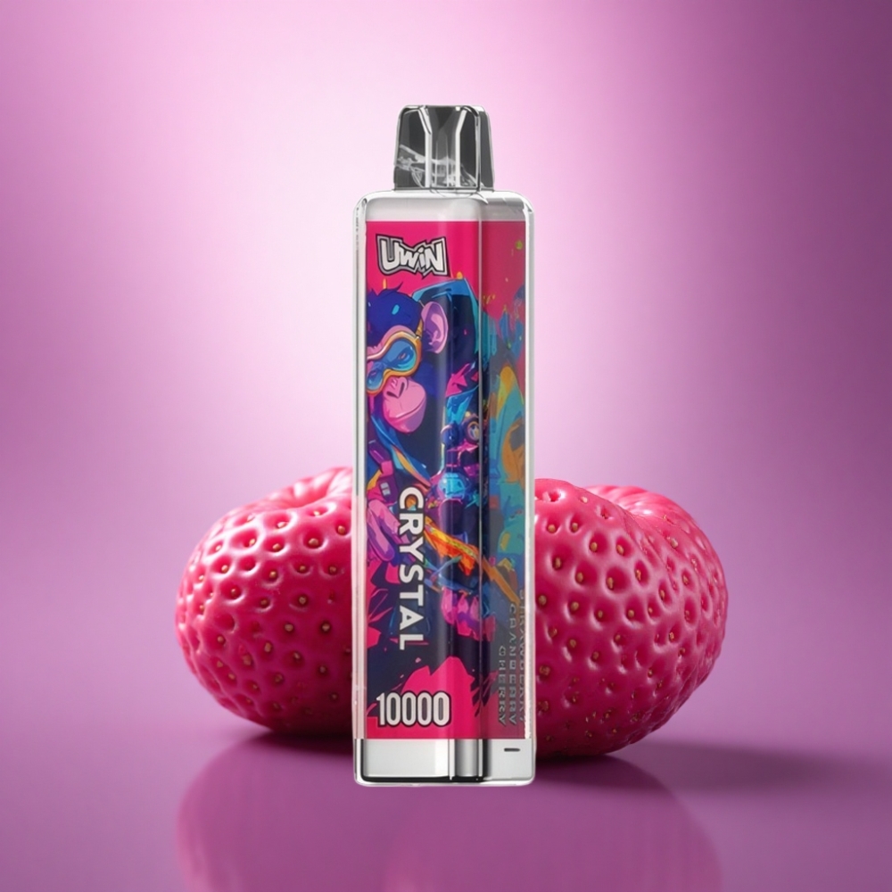 Uwin Crystal 10000 Puffs Zemeņu Dzērveņu Ķiršu 18ml 650mAh RGB