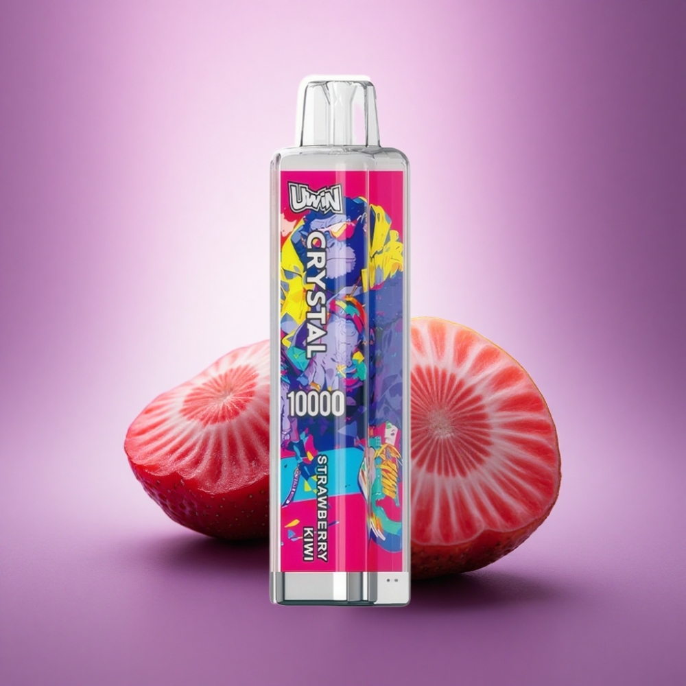 Uwin Crystal 10000 Puffs Zemeņu Kivi RGB Gaismas 5% Nikotīna 650mAh