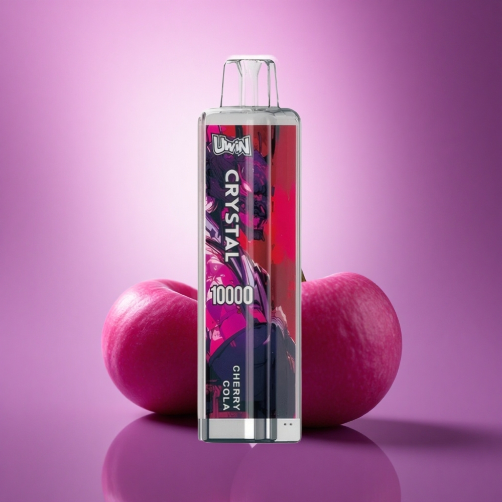 Uwin Crystal 10000 Puffs Ķiršu Kolas Gaismu Kristāls ar 18ml e-šķidruma, 650mAh, RGB