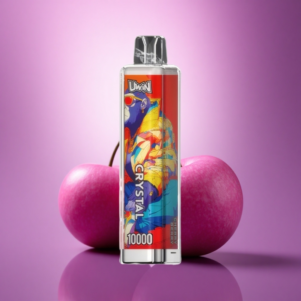 Uwin Crystal 10000 Puffs Ķiršu Oga RGB Gaismas 5% Nikotīna 650mAh