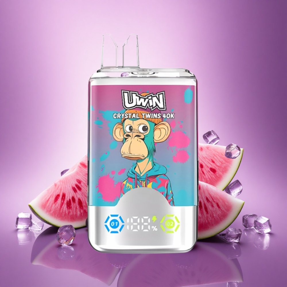 Uwin Crystal Twins 40000 Puffs Arbūzu Ogulāju Ledus 32ml 850mAh