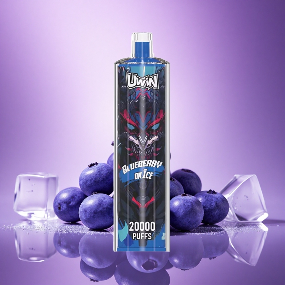 Uwin Shisha Hookah Crystal 20000 Puffs Mellenīte Ledū ar 0% nikotīna un 650 mAh