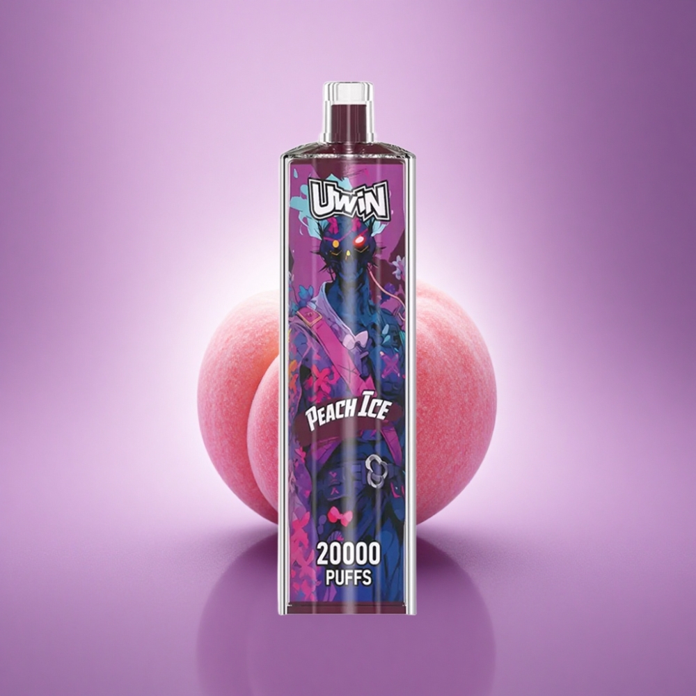 Uwin Shisha Hookah Crystal 20000 Puffs Persiku Ledus ar 0% nikotīna un 650 mAh