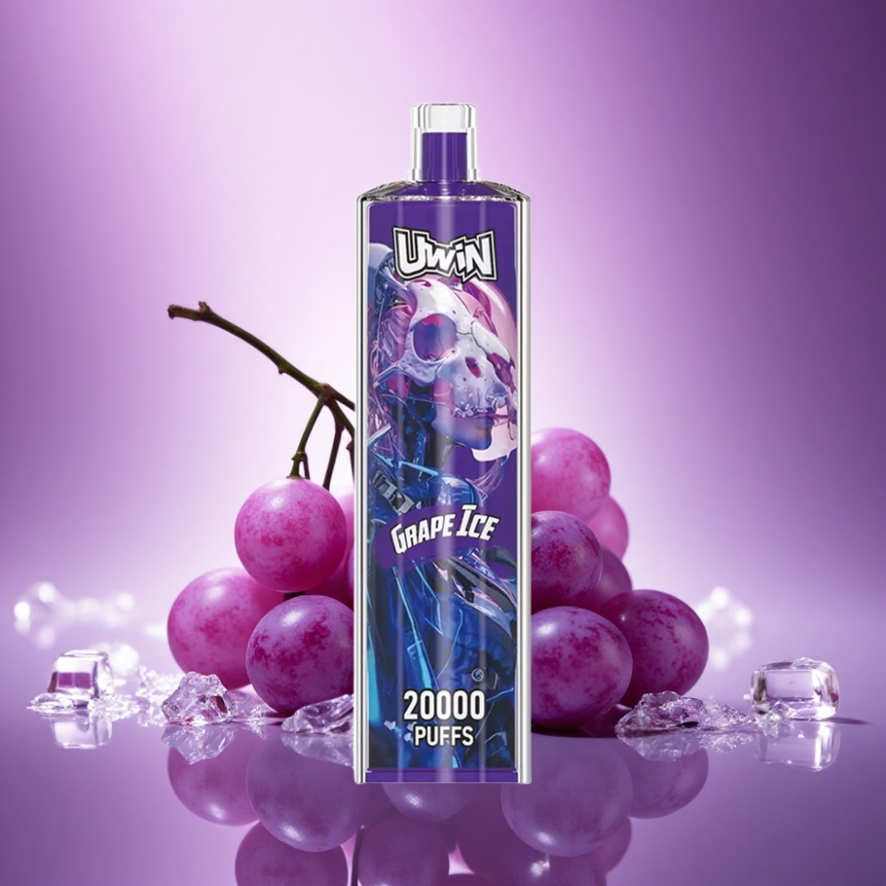 Uwin Shisha Hookah Crystal 20000 Puffs Vīnogu Ledus 0% nikotīna 650 mAh